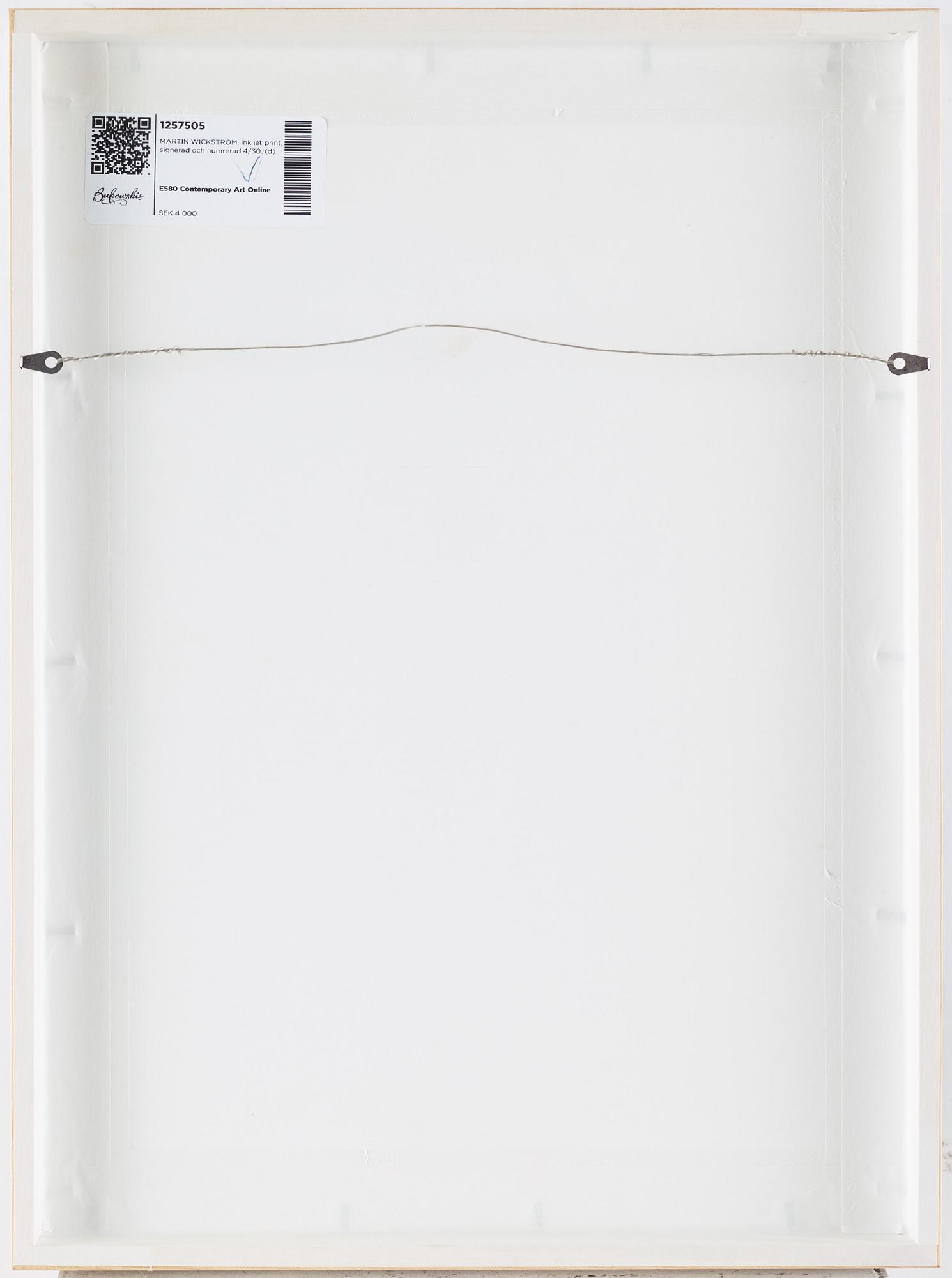 MARTIN WICKSTRÖM, ink jet print, signed and numbered 4/30.