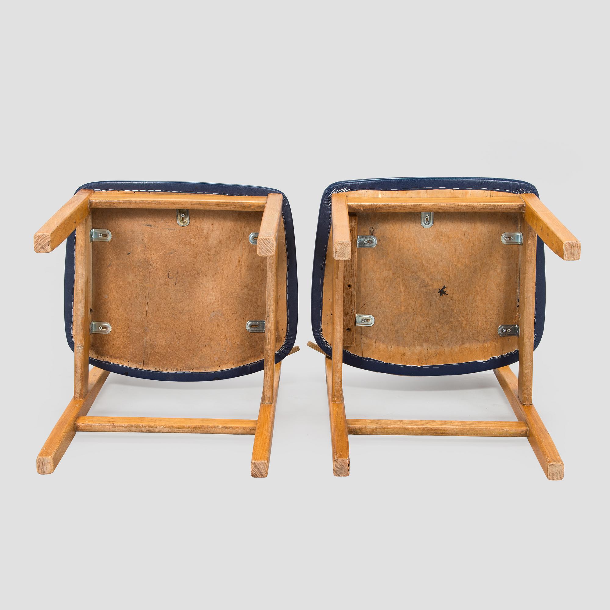 Lasse Ollinkari, stolar, 7 st, "Ervi-stolen", för Artek, 1960-tal.