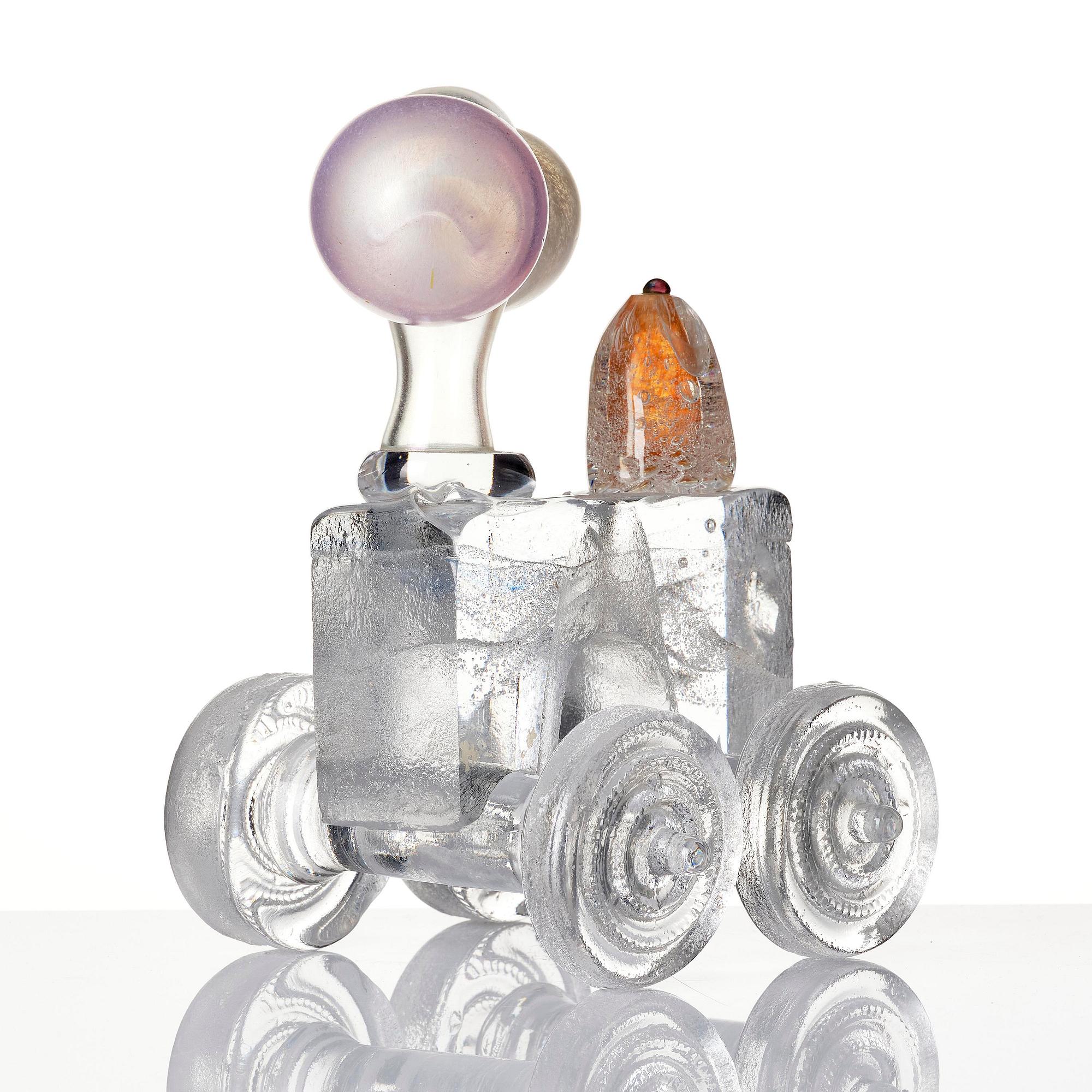 Bertil Vallien, unik skulptur, "Princess Toy", sandgjutet glas, Åfors, 1967, nr 2363.