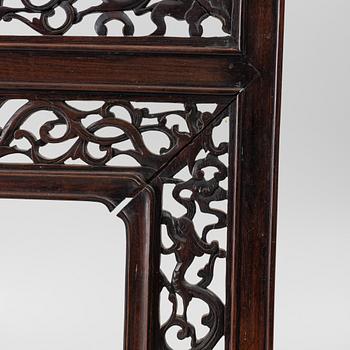 A pair of hardwood panels, China, 20th century.