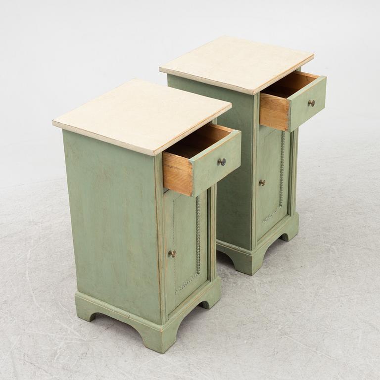 A pair of bedside tables, early 20th Century.