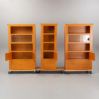 Chi Wing Lo, three 'Oli' cherry wood cabinets, Giorgetti, Italy.