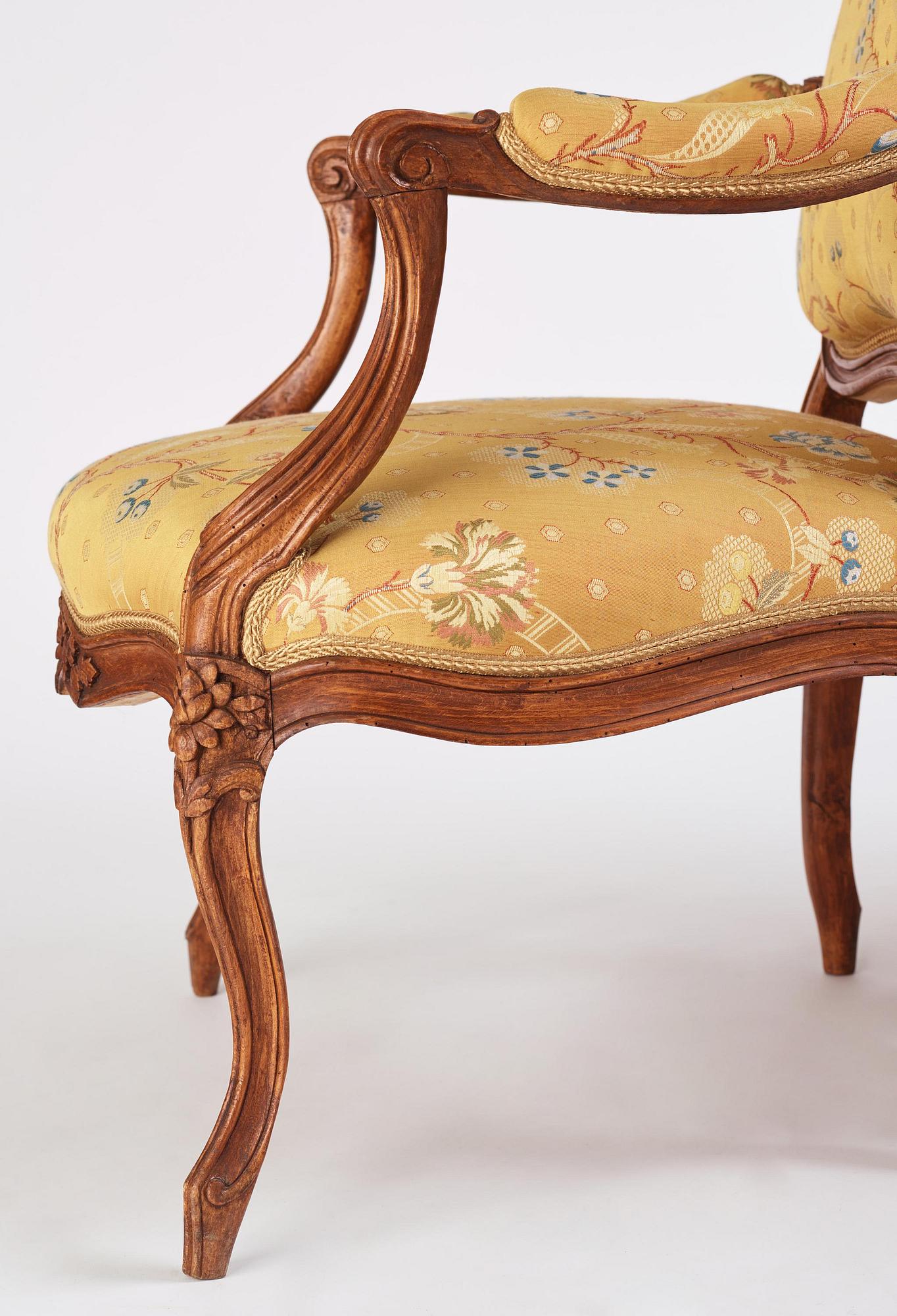 A pair of Louis XV fauteuils by Georges Jacob (master in Paris 1765-1814).