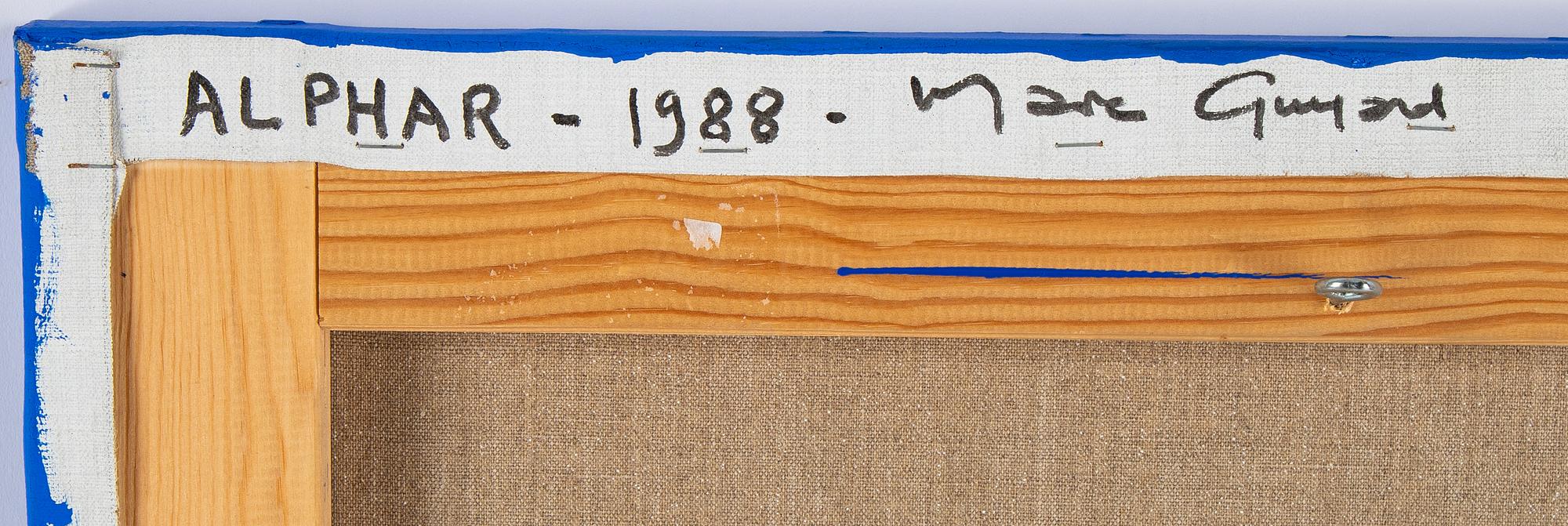 Marc Guyard, oil on canvas, signed and dated 1988 verso.