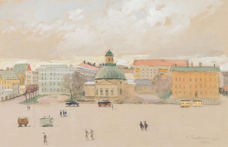 Hugo Backmansson, Market Square in Turku.