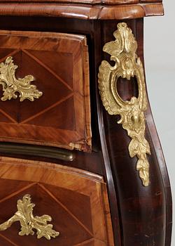 A Swedish Rococo 18th Century corner commode.