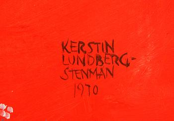 KERSTIN LUNDBERG-STENMAN, oljemålning på pannå, sign o dat- 1970.