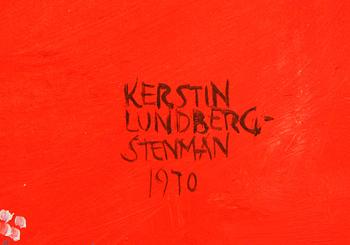 KERSTIN LUNDBERG-STENMAN, oljemålning på pannå, sign o dat- 1970.