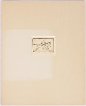 Hans Wigert, häst med jockey.