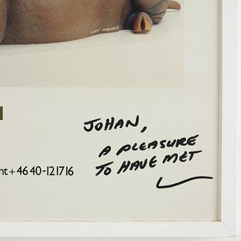 Jeff Koons, off set in colours, signed with dedication.