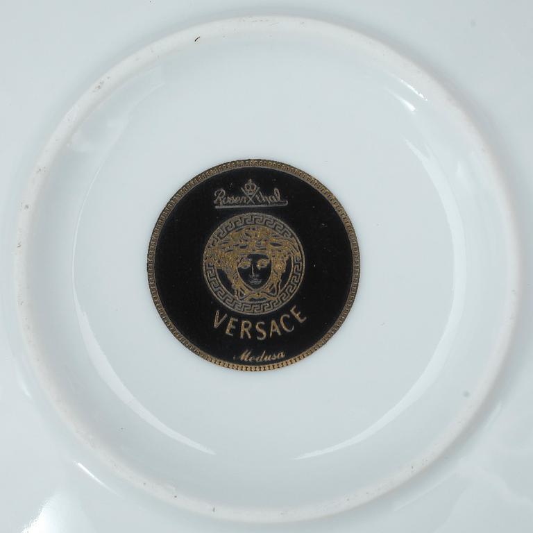 ESPRESSOKOPPAR med FAT, porslin, 6 st, "Medusa", Versace för Rosenthal.