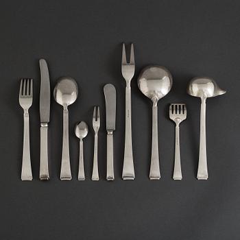 BESTICK, 58 delar, nysilver, WMF Württembergische Metallwarenfabrik, 1900-talets första hälft.