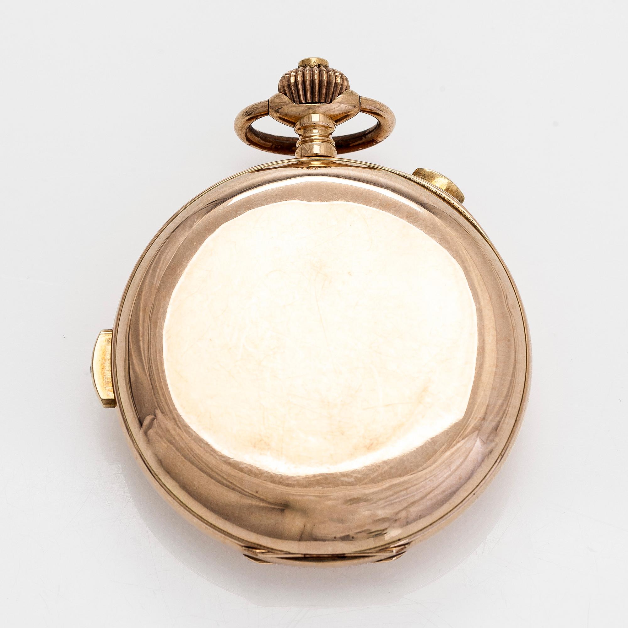 Fickur, repeter, 56 mm,  14K guld, ankargång.