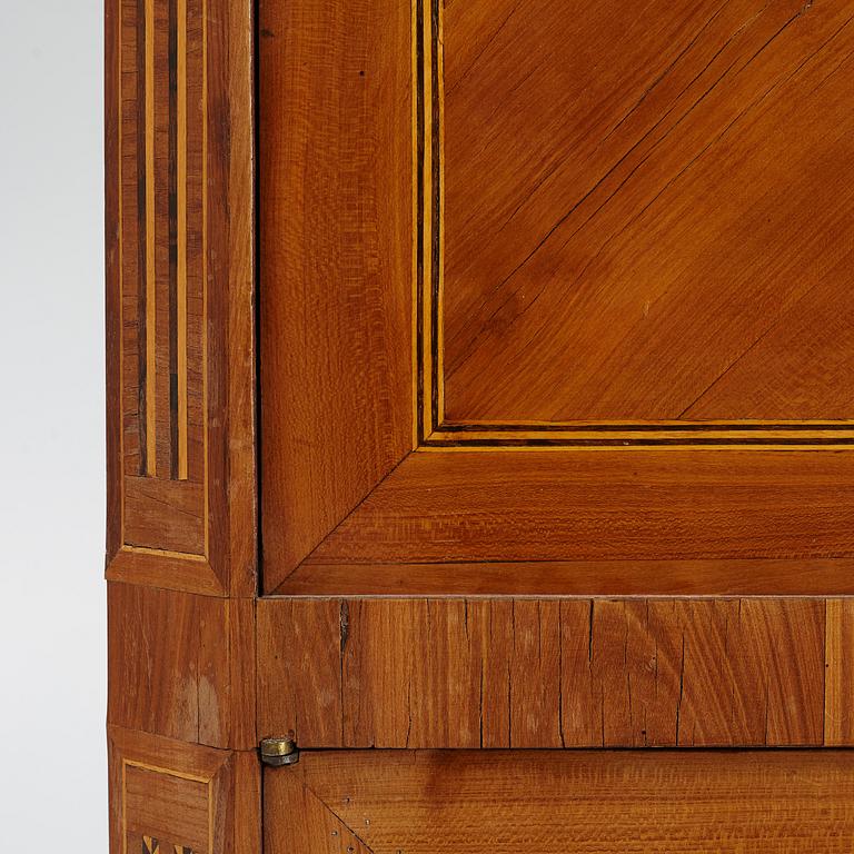 A presumably Dutch Louis XVI parquetry secretaire, late 18th century.