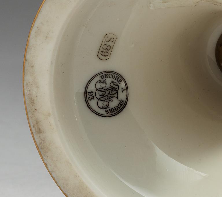 A Sèvres vase, dated 1889 and decorated 1893.