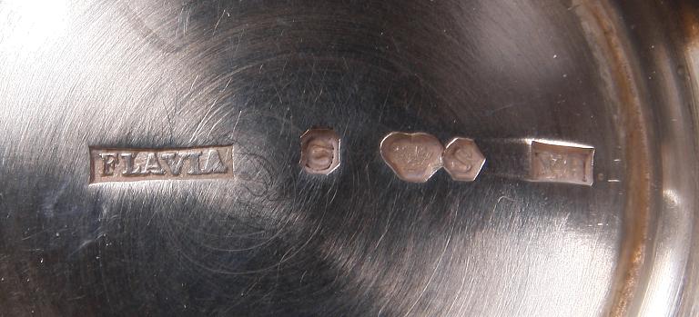 GRÄDDKANNA SAMT SOCKERSKÅL, silver, Flavia, Sverige 1949.