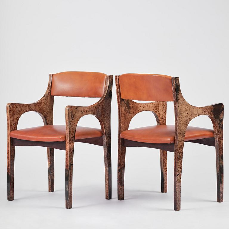 Aldo Tura, stolar, fyra stycken, Milano, Italien, 1960-70-tal.