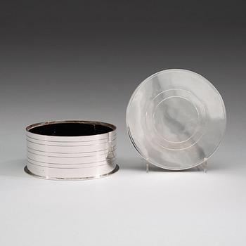 A Sigvard Bernadotte silver box by Jörgen Jensen, NK, Stockholm 1930.