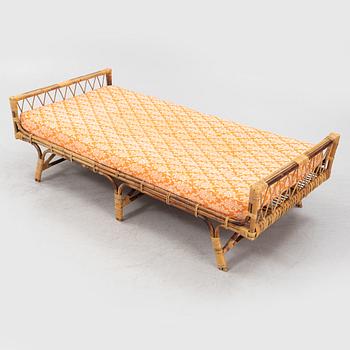 A rattan daybed, second half of the 20th century.