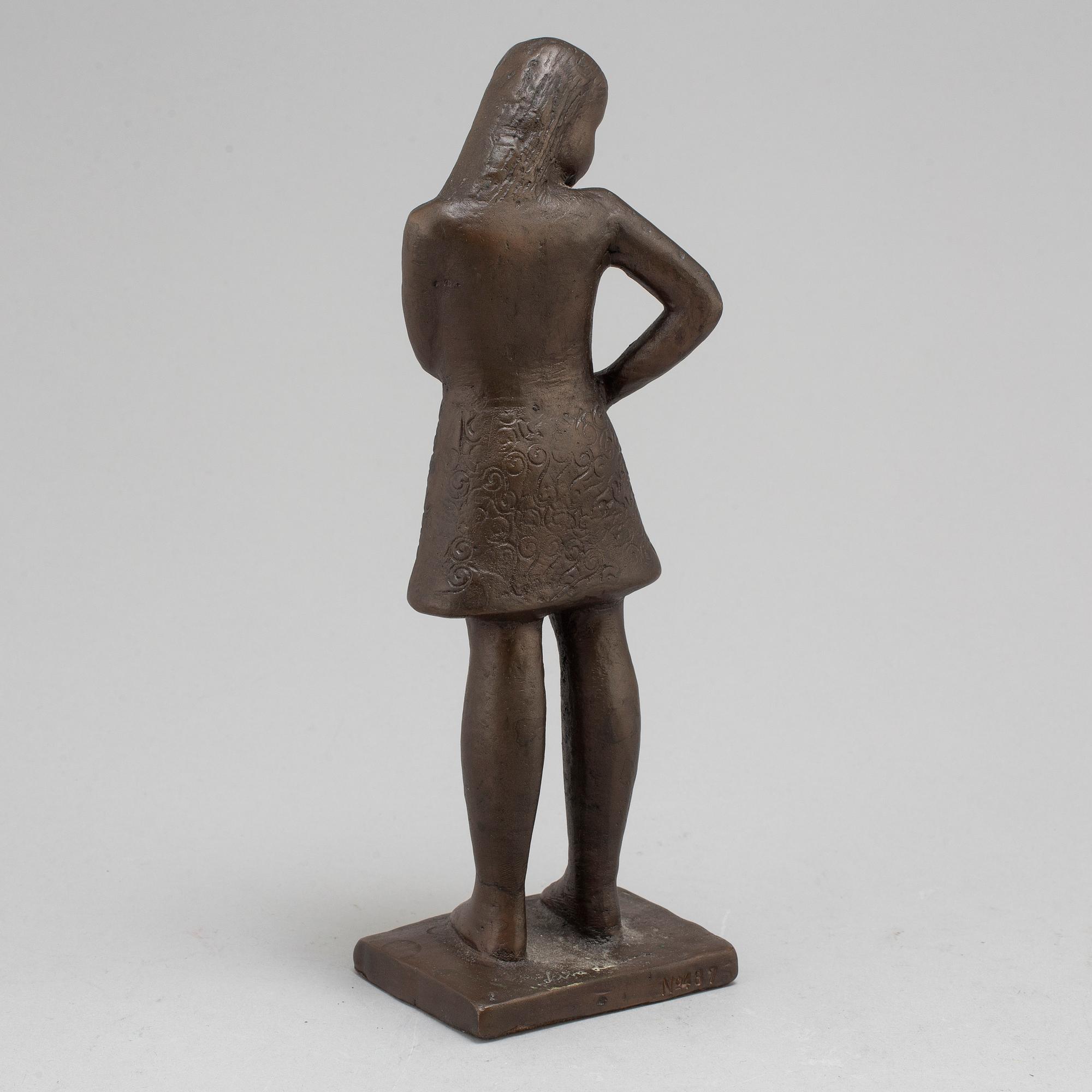 LISA LARSON, skulptur, brons, signerad och numrerad No 487.