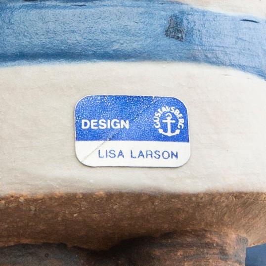 Lisa Larson, figurines 4 pcs Gustavsberg glazed stoneware.