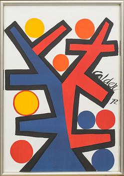 ALEXANDER CALDER, after, litograph poster, signed and dated in print -72,