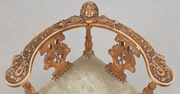 PUDERSTOL, renässansstil, omkring 1900.