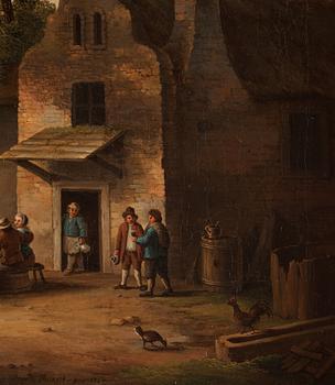 Jacob Philipp Hackert, Card players outside an inn.