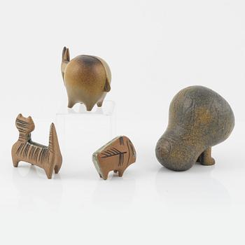 Lisa Larson, a group of four stoneware figurines, Gustavsberg.
