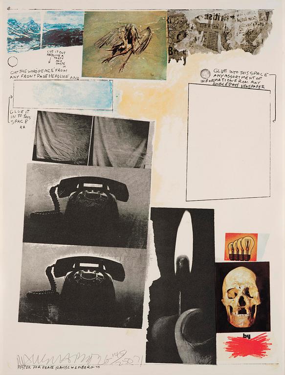 Robert Rauschenberg, "Poster for peace Rauschenberg 70".