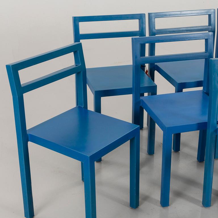 A set of 8 non komplot design chairs by B Berlin & Poul Chrsitansen for Källemo Värnamo 2000.