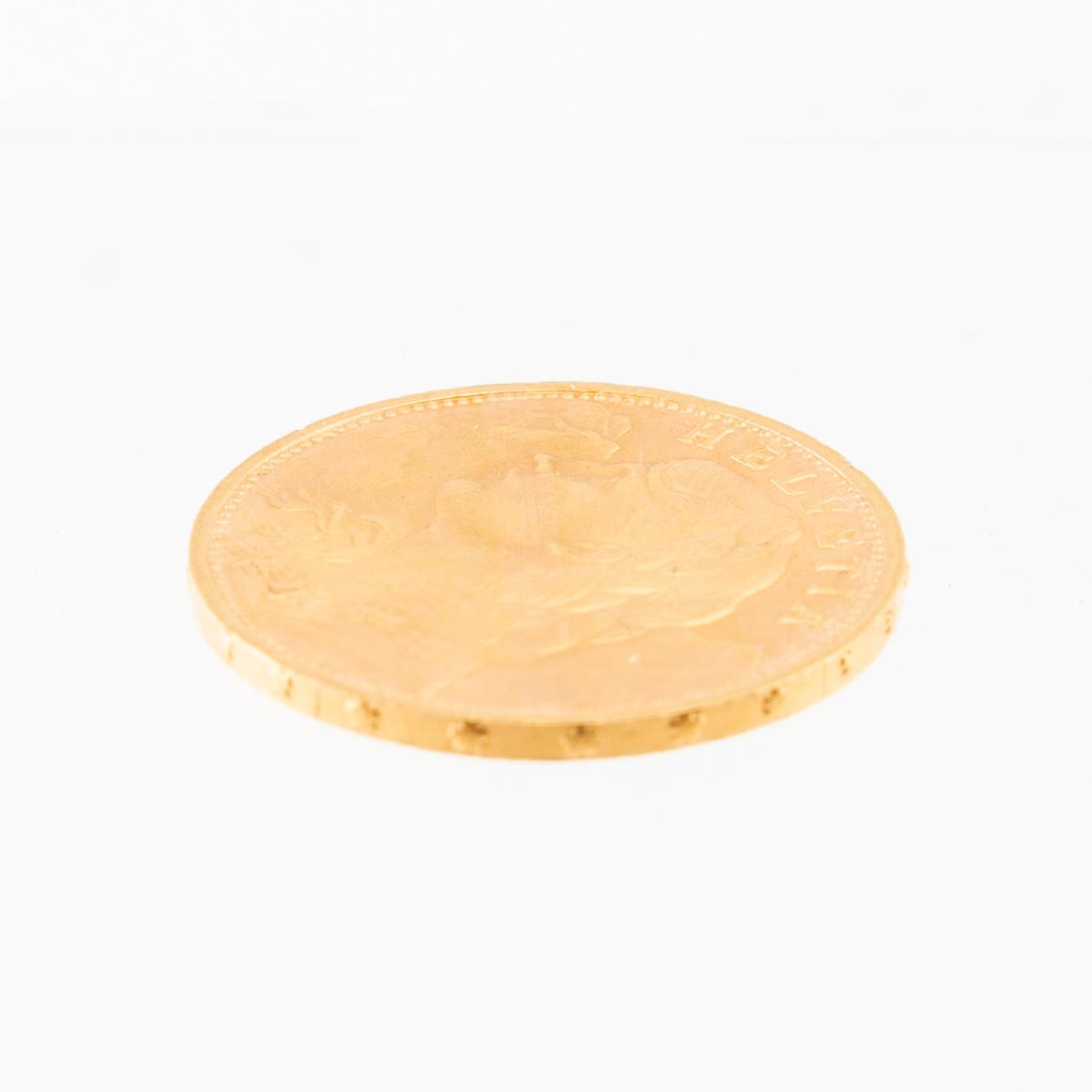 Gold coin 20 francs 1927 Switzerland.