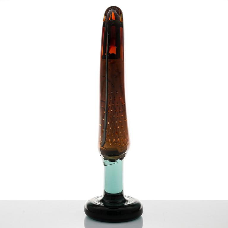 OIVA TOIKKA, GLASSKULPTUR, "Lollipop", signerad Oiva Toikka, Nuutajärvi 2008, 31/100.