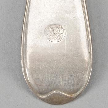 GAFFLAR, 7 stycken, silver, Stephan Westerstråhle Stockholm 1811. Total vikt ca 510 gram.