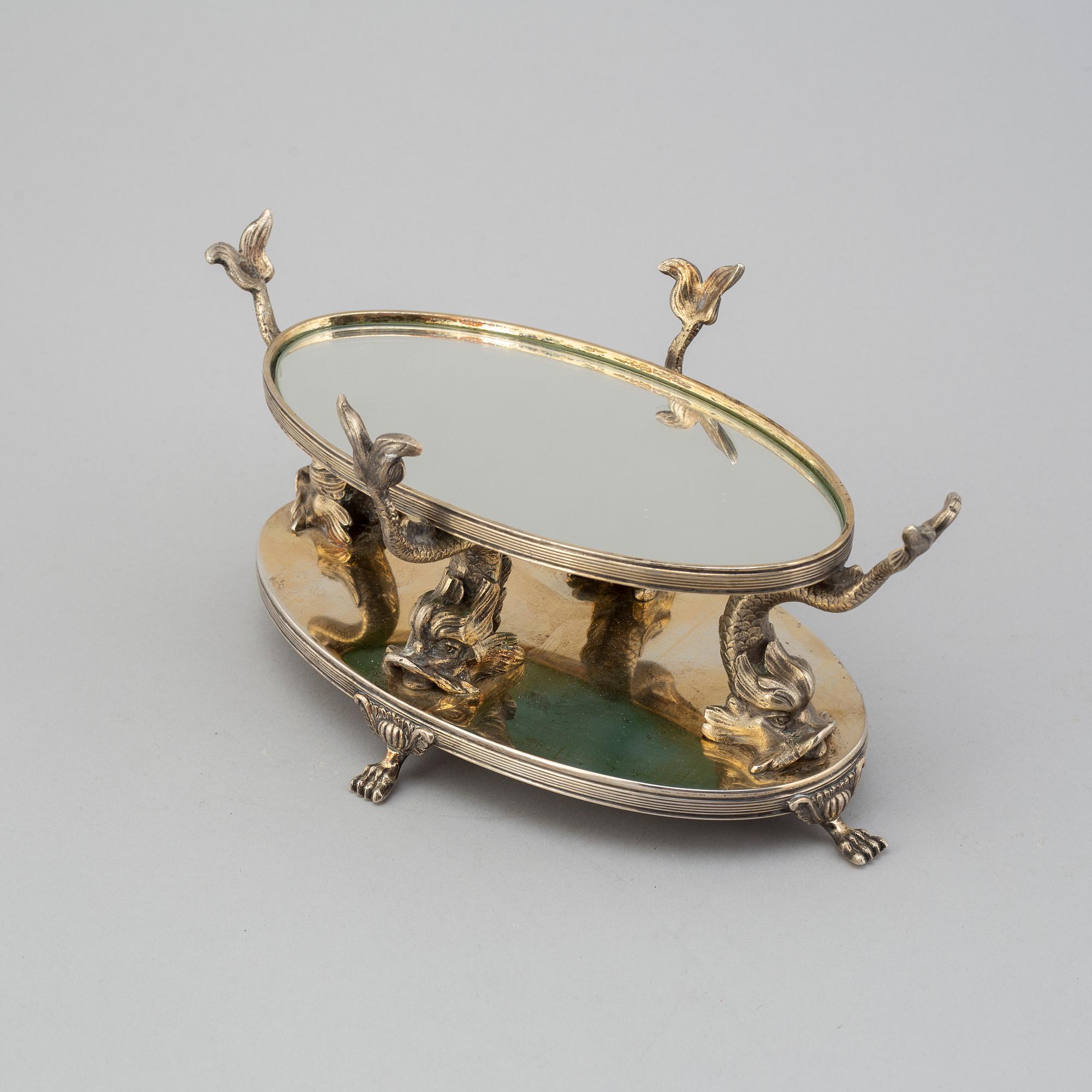 A silver plated table plateau, AG Dufva, Stockholm, circa 1900.