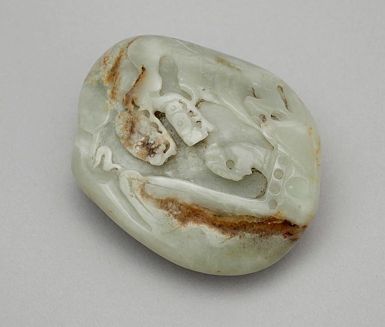 SKULPTUR, jade, Kina 1900-tal.