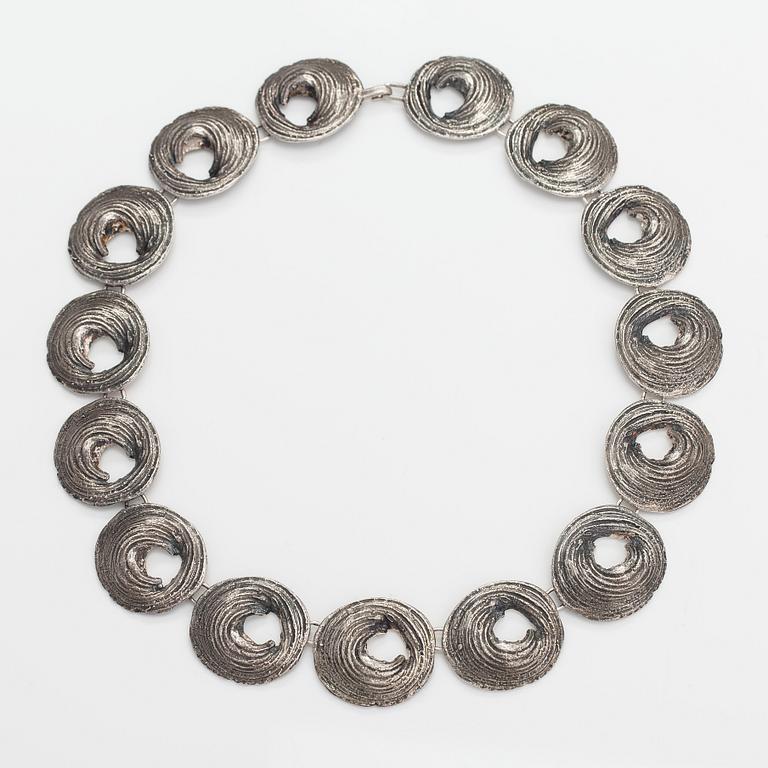 Helky Juvonen, A sterling silver necklace. Westerback, Helsinki 1973.