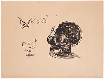 788. Edvard Munch, "Kalkun, hons og påfugler" ("Turkey, Hens and Peacocks").