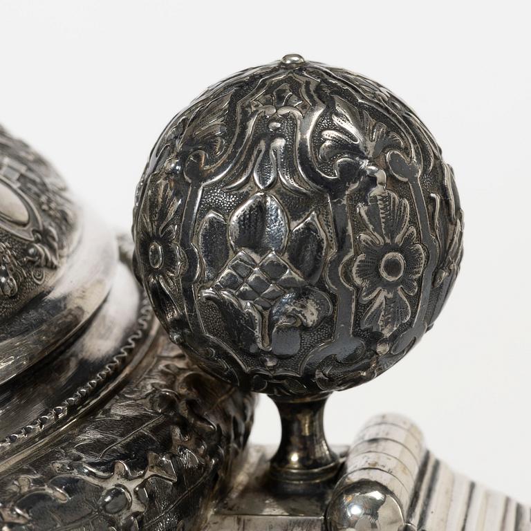 A Swedish silver tankard, mark of Gustaf Löfgren, Stockholm 1901. Baroque style.