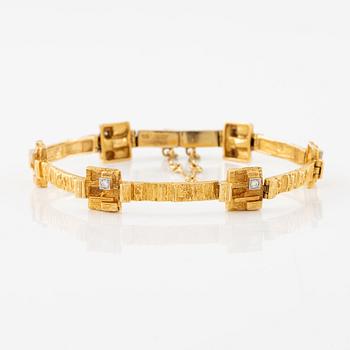 Björn Weckström, bracelet 18K gold with octagon-cut diamonds "Diamond Tapers", for Lapponia.