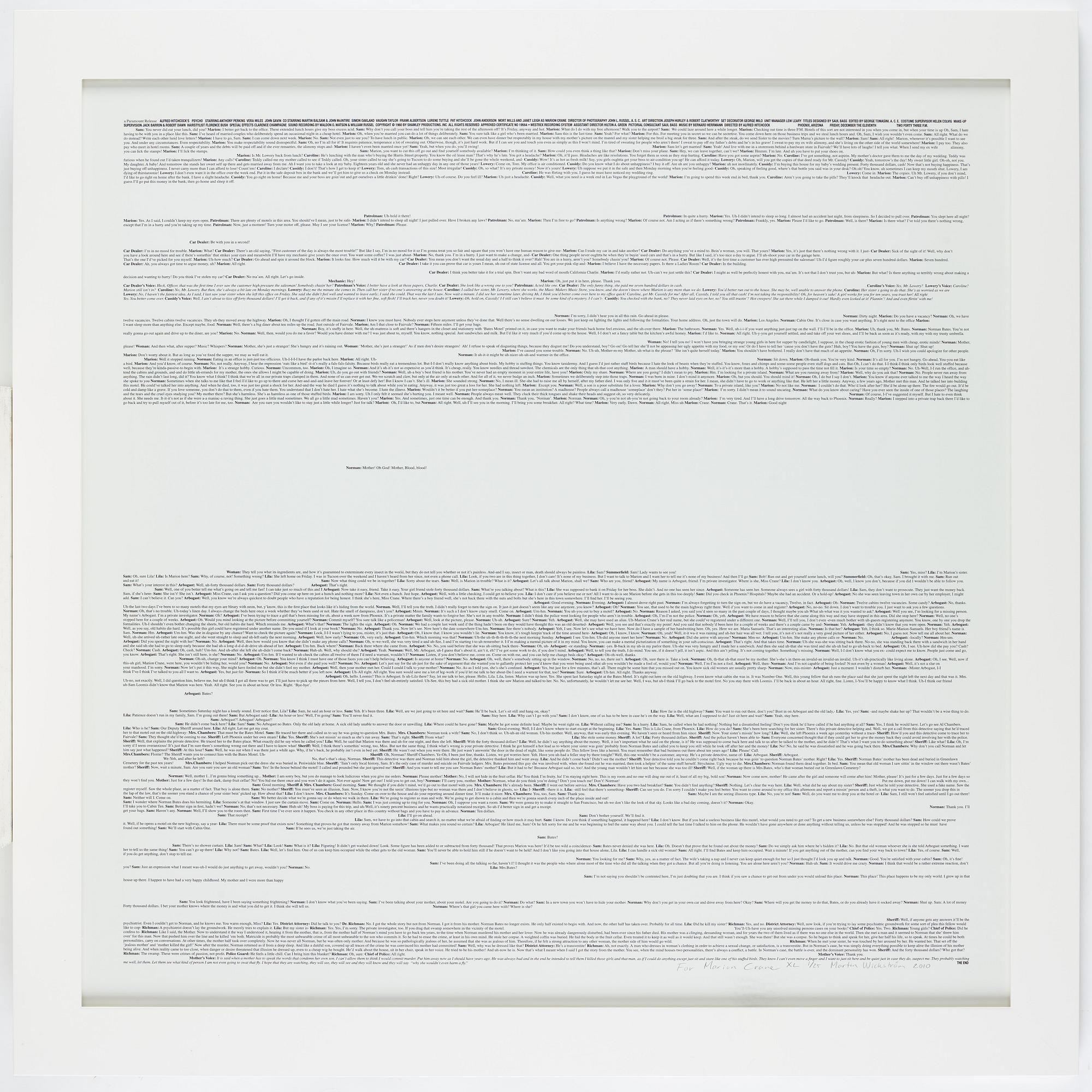 Martin Wickström, signed and dated 2010, numbered XL 1/25. Silkscreen on paper.