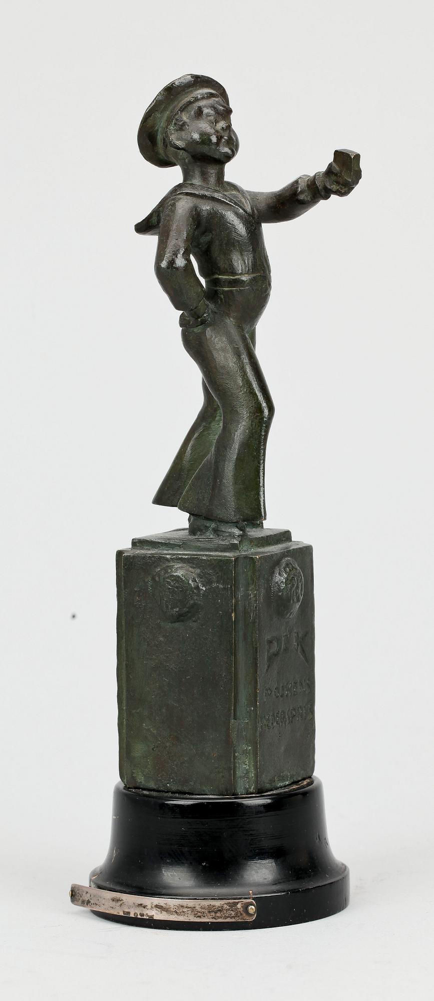 SKULPTUR, brons, "PIX", pojkens hederspris.