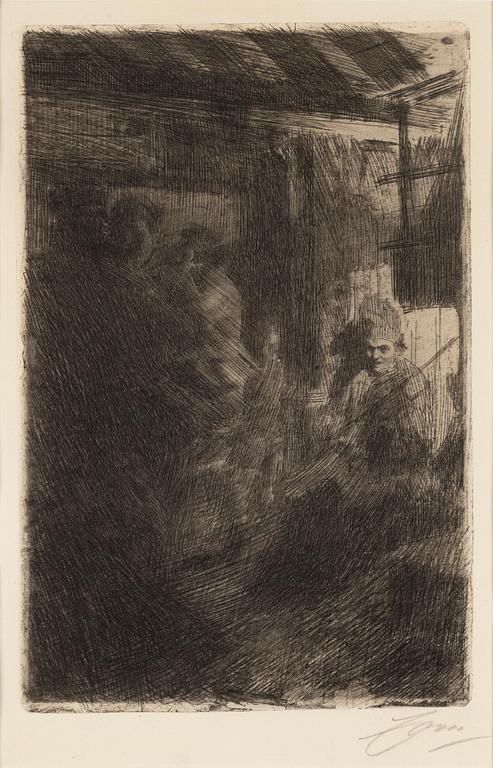 ANDERS ZORN, Etsning, 1917, signerad.