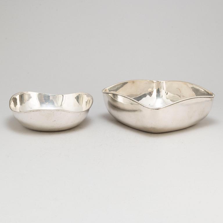 Two sterling silver bowls from Mexico.