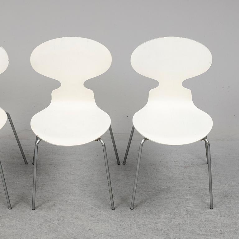 ARNE JACOBSEN, four 'Myran' chairs, Fritz Hansen, 1970.
