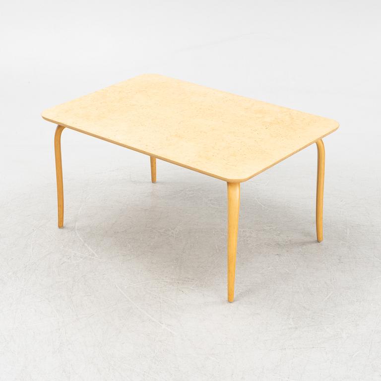 Bruno Mathsson, a birch coffee table, Firma Karl Mathsson, Värnamo, dated 1962.