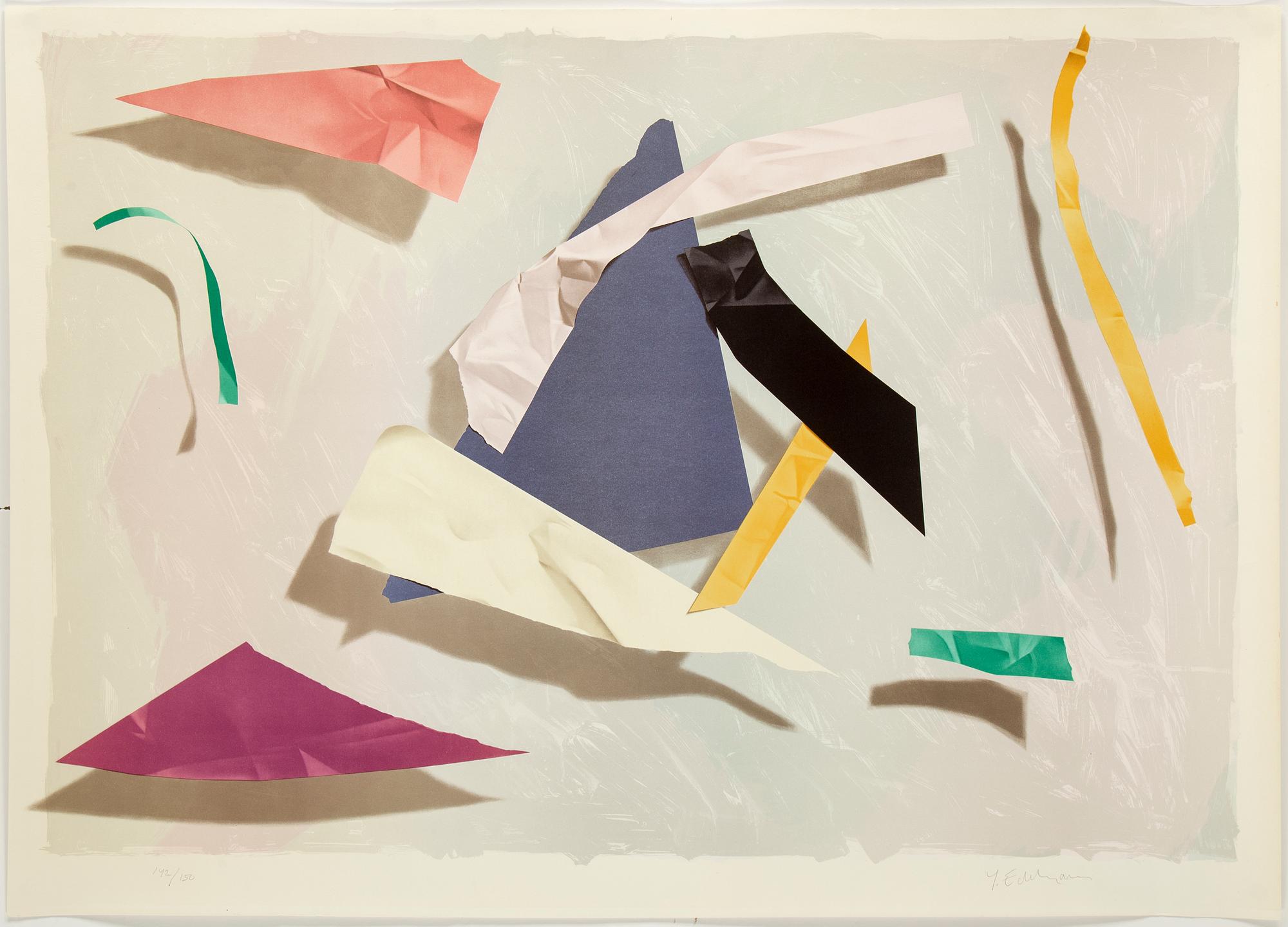 YRJÖ EDELMANN, color lithograph, signed Y. Edelmann and numbered 142/150 in pencil.