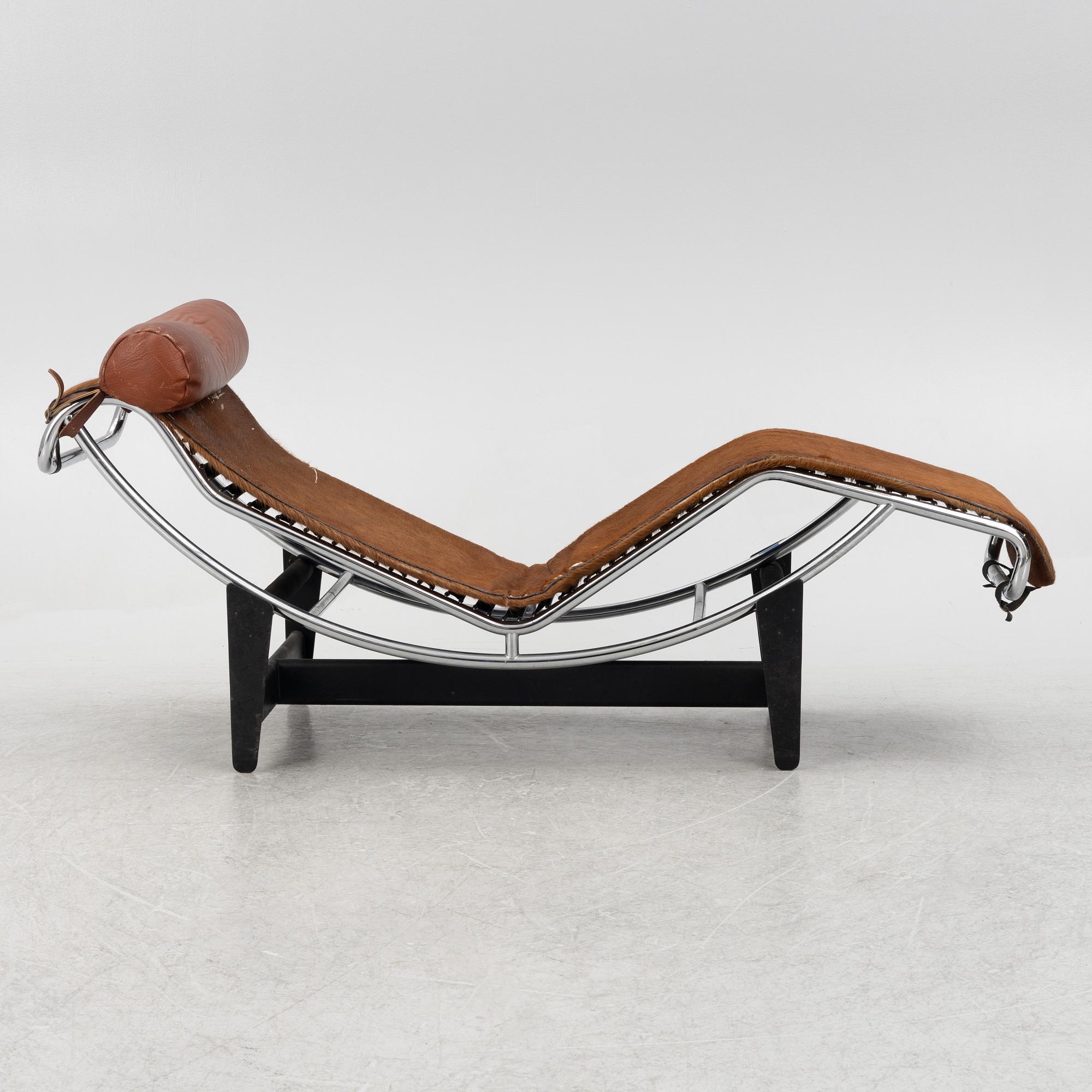 Le Corbusier, Pierre Jeanneret, Charlotte Perriand, vilstol, "LC4", Cassina, Italien, modellen formgiven 1928.