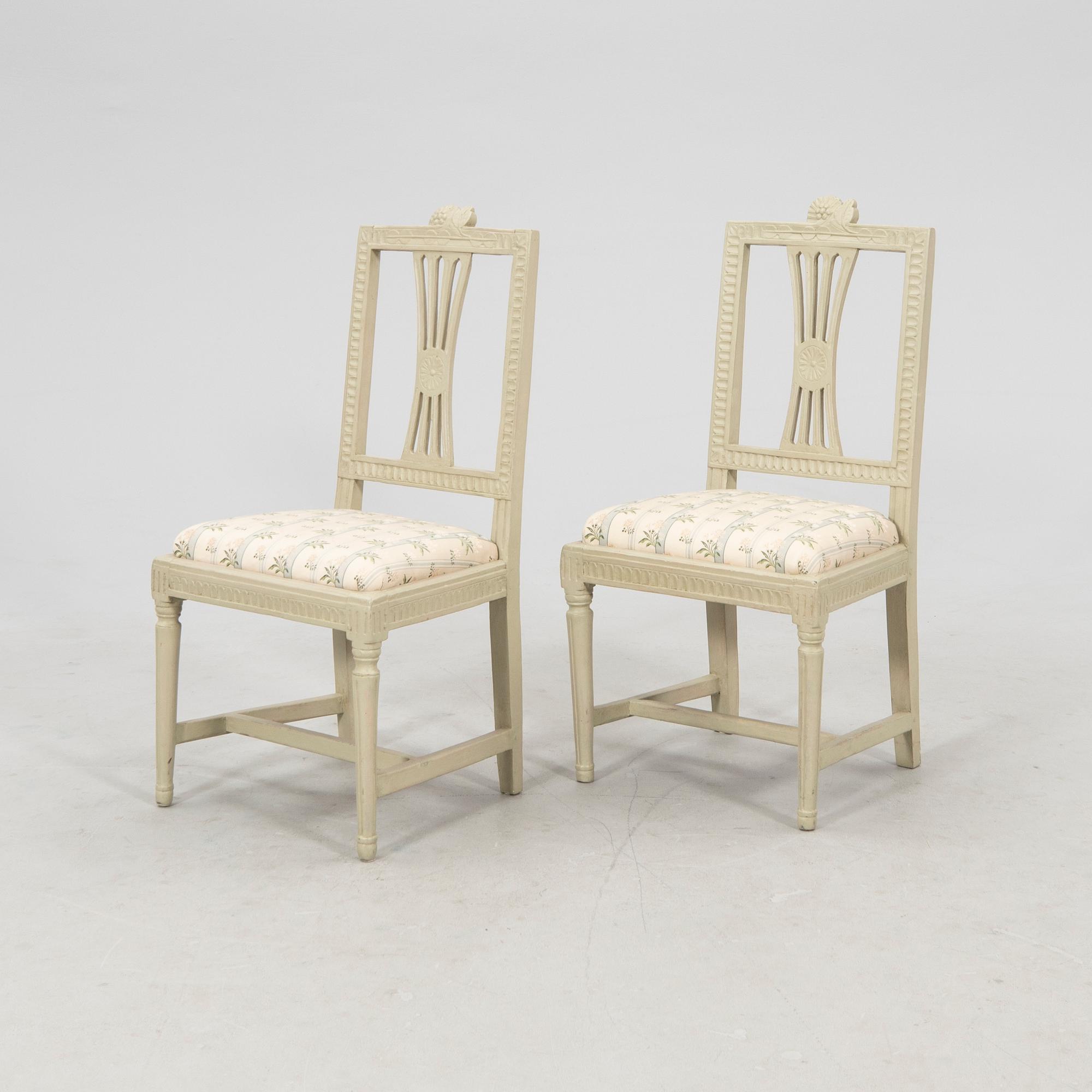 Chairs, a pair of early 19th century Gustavian.