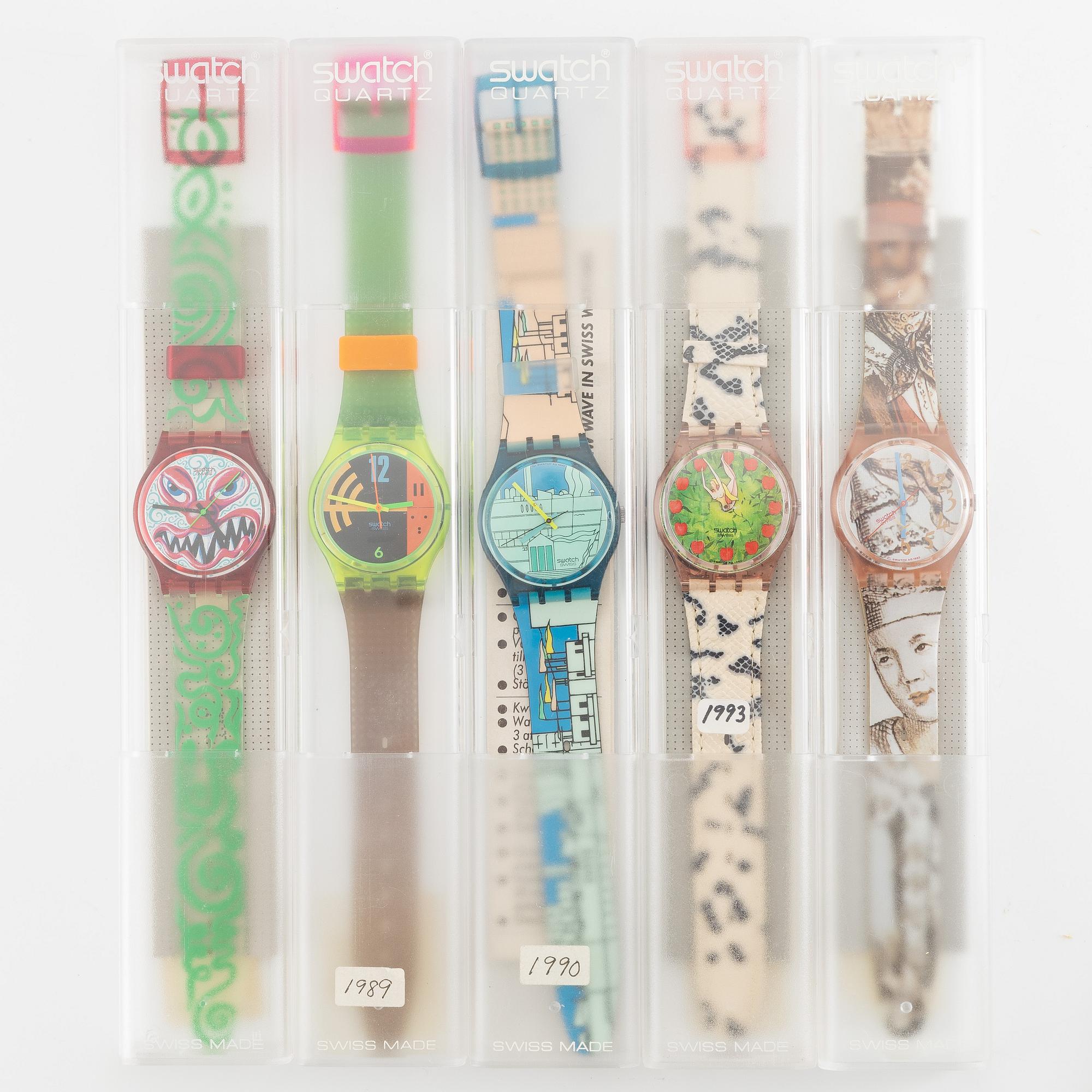 18 Swatch Watches, "No Reserve".